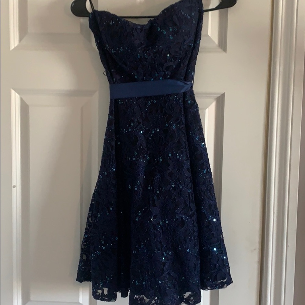 blue sequence dress - Picture 1 of 3